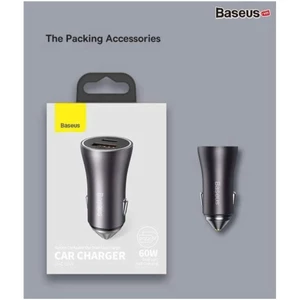 Tẩu sạc nhanh baseus GGJM0001 60w. 1 cổng type-c 30w và 1 cổng USB 30w