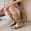 Giày Sandal Nữ Jia Bujia Kiểu Hàn Quốc, Bốt Cao Cổ Thời Trang Retro Giúp Tăng Chiều Cao