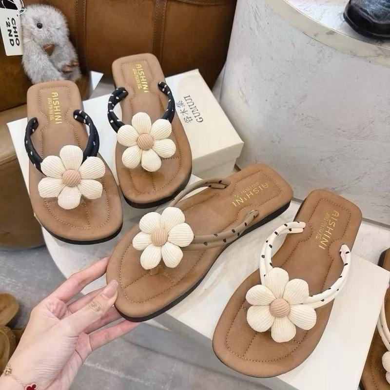 Dép Tông Xỏ Ngón Đính Hoa,Thời Trang Mùa Hè