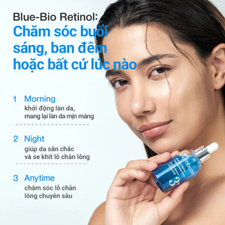 Tinh chất chống lão hoá NUMBUZIN No.3 Blue Bio-Retinol Pore Refining Serum, giảm kích ứng, se khít lỗ chân lông 30ml