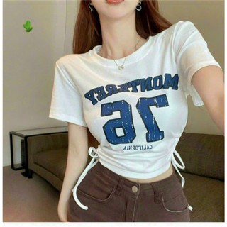 Áo thun nữ rút eo | form ôm tôn dáng | style Hàn mặc đi chơi cực xinh