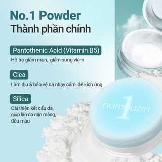 Phấn phủ bột ngày và đêm NUMBUZIN kiềm dầu, giảm viêm, làm dịu No.1 Pantothenic Skincare 100 Blur Powder 7g