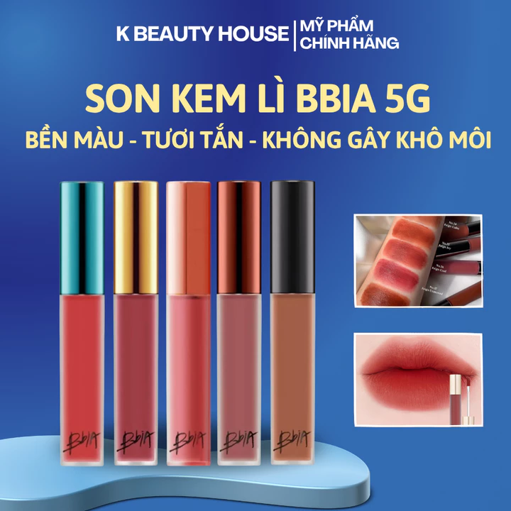 Son Kem Lì Bbia Last Velvet Lip Tint 5g lên Màu Siêu Chuẩn