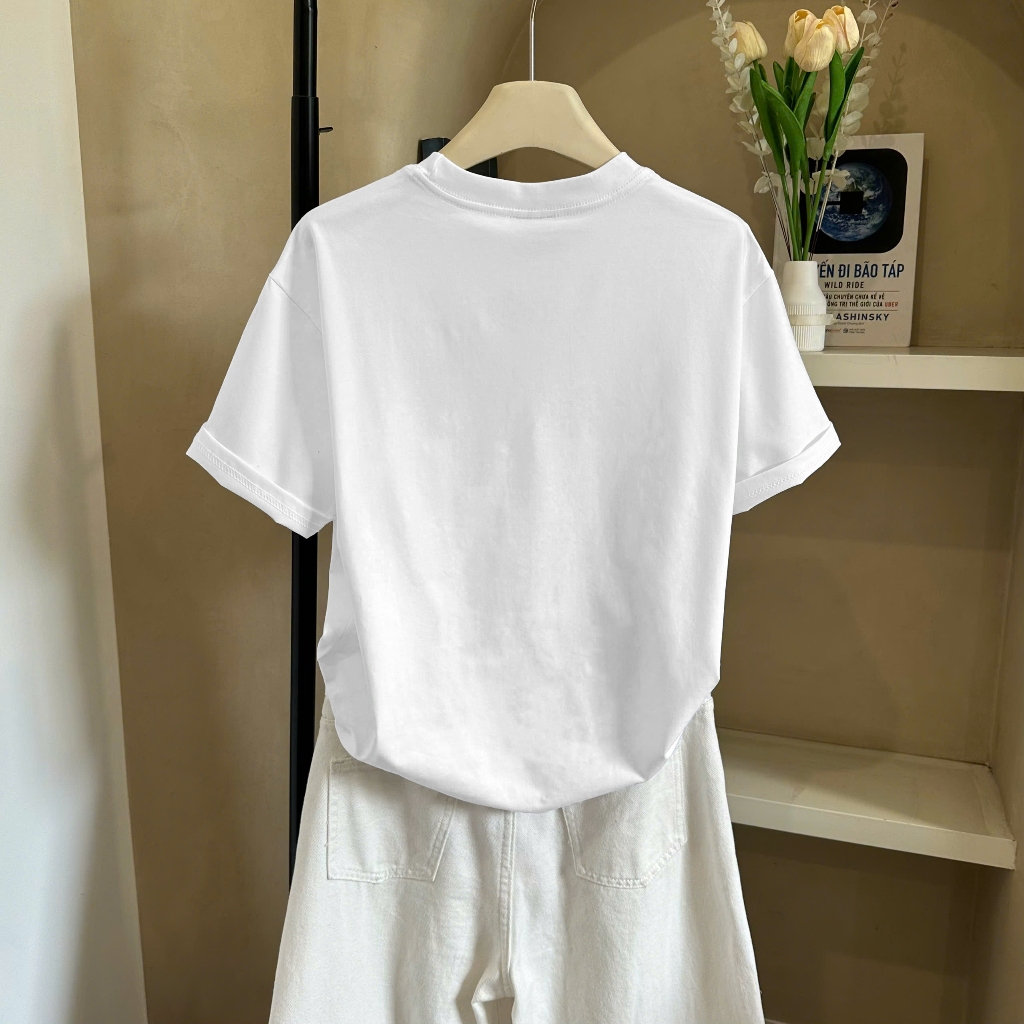 Áo Thun Phối Lá Cờ Thời Trang, Chất Cotton Mềm Mịn, Có Kèm Hình Thật.