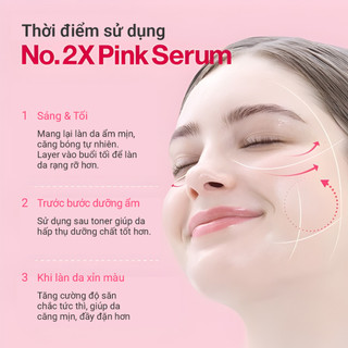 Tinh chất gấp đôi căng bóng NUMBUZIN No.2 Rose PDRN Collagen 2X Plumping Serum, tăng độ đàn hồi, phục hồi da 30ml