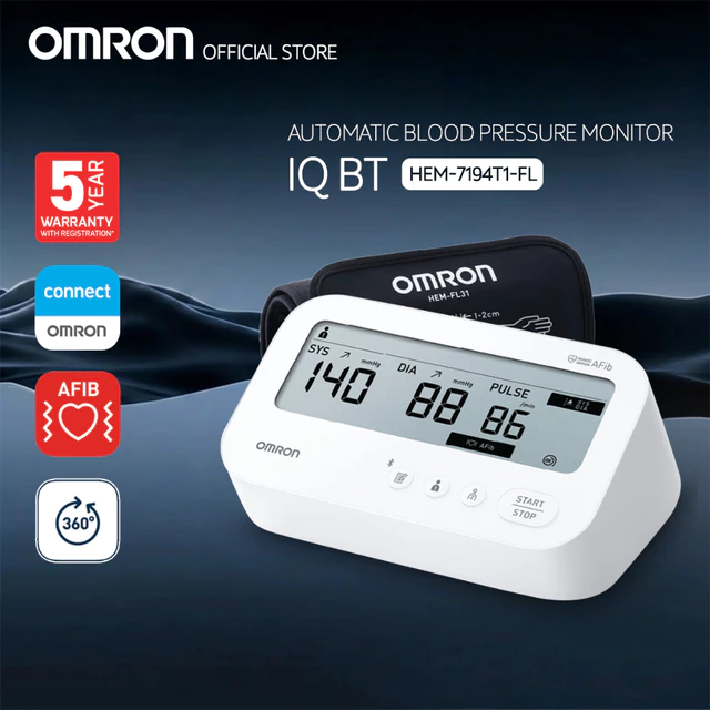 [Cảnh Báo Đột Qụy] Máy Đo Huyết Áp Omron IQ BT HEM-7194T1-FL | Kết Nối Bluetooth, Vòng Bít 360 Độ