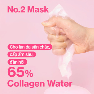 Mặt nạ giấy NUMBUZIN No.2 Rose PDRN Collagen Plumping Sheet Mask, dưỡng ẩm, phục hồi, căng bóng da 33ml