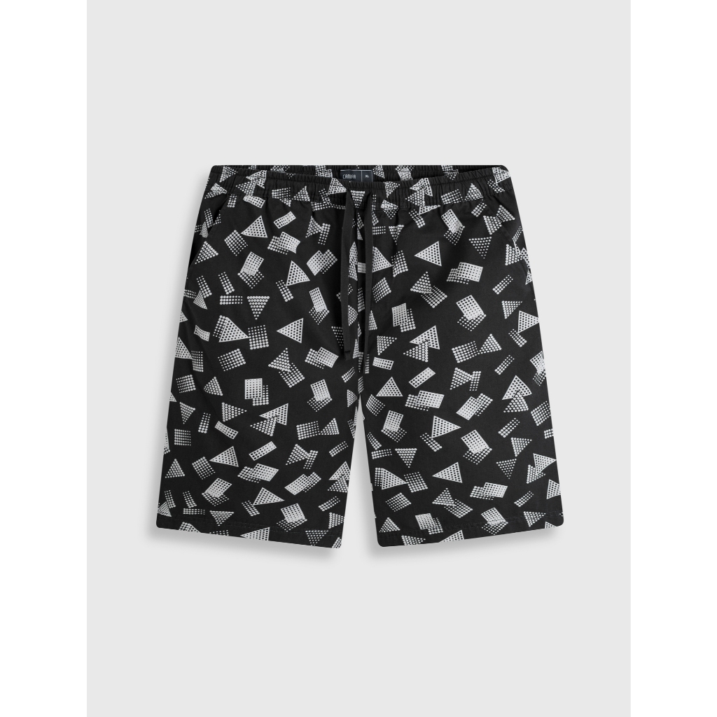 Quần short nam CANIFA ống suông rộng cạp chun in họa tiết 8BS26S007