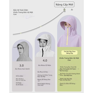 SEAMETAL Áo Mưa Dài Toàn Thân Chống Nước Cao Cấp Dành Cho Xe Máy Điện Xe Hơi Thoáng Mát