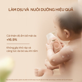 Sữa tắm gội dưỡng ẩm cho bé Huggies Power of Seed 260g MỚI với tinh chất Moroccan Seed oil quý hiếm