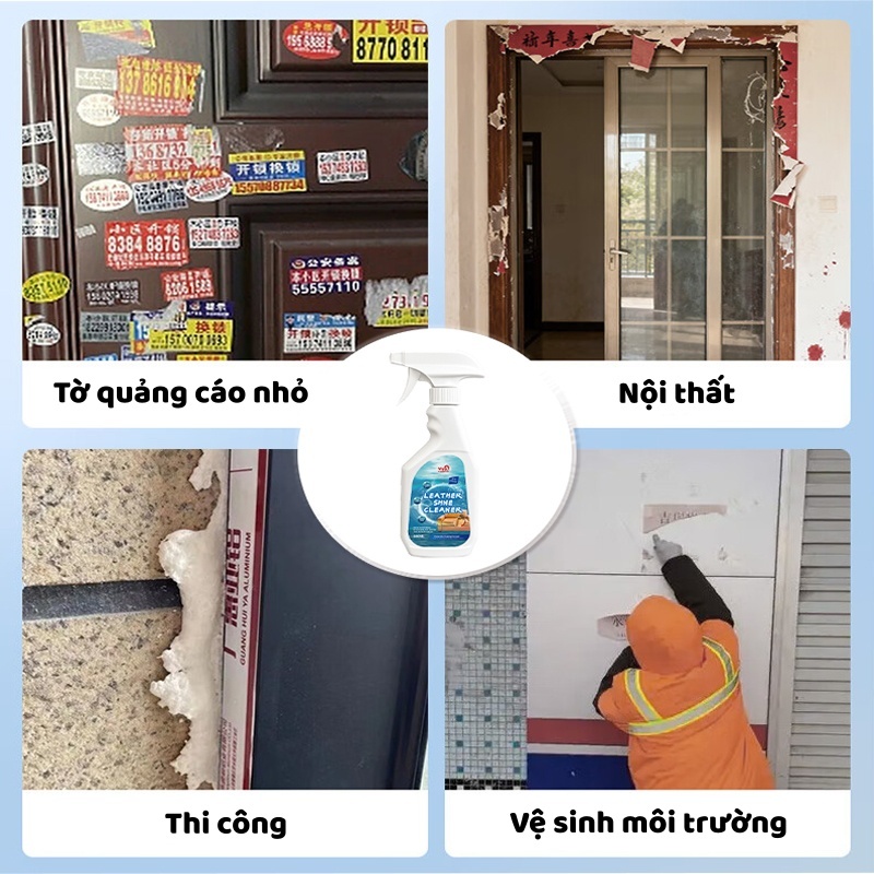 Chất tẩy keo - Làm sạch keo dán kính, vết keo trên ô tô, băng dính hai mặt, nhãn dán | Không làm hỏng bề mặt.