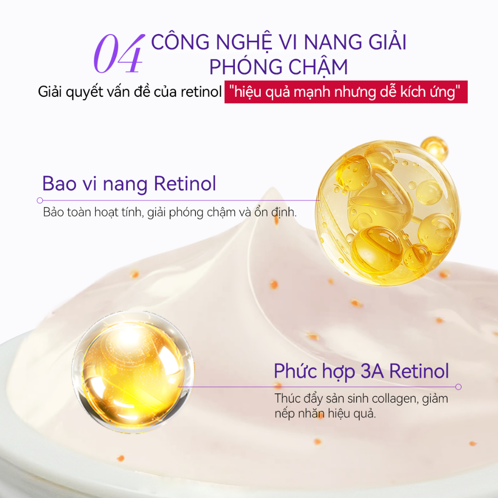 LANBENA Kem Dưỡng Da Mặt  Retinol - Giảm Nếp Nhăn, Đều Màu Da Dưỡng ẩm Trắng Da, Giảm Lão Hóa, phục hồi Hàng Rào Bảo Vệ