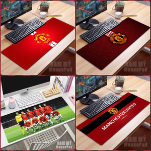 Lót chuột Man United cỡ lớn 80x30 90x40 - Bàn di chuột Manchester United ManU MU