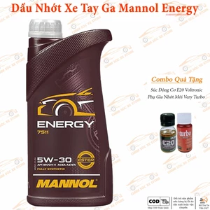 Dầu Nhớt Dành Cho Xe Tay Ga Mannol Energy 7511 5w30 Tặng 1 Súc Động Cơ Và 1 Turbo