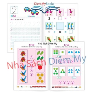 Sách- Bộ 10 Quyển Vở Luyện Viết Tập Tô Chữ Cho Bé Mẫu Giáo Mầm Non Chữ Số To Tặng 2 Bút Chì Gọt Tẩy