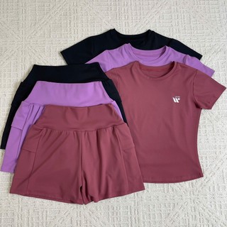 SET WOFIT - Bộ Đồ Tập Quần Đùi 2 Lớp Tập Gym, Yoga, Pickleball Chạy Bộ, Co Giãn, Thoáng Mát