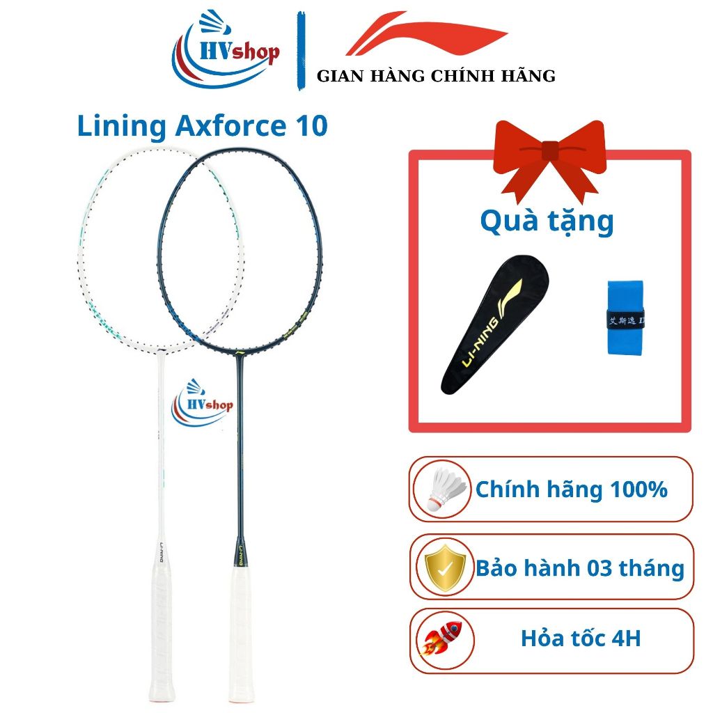 Vợt cầu lông Lining Axforce 10 chính hãng, KHUNG CHƯA CĂNG, kèm quà tặng hấp dẫn - HVShop