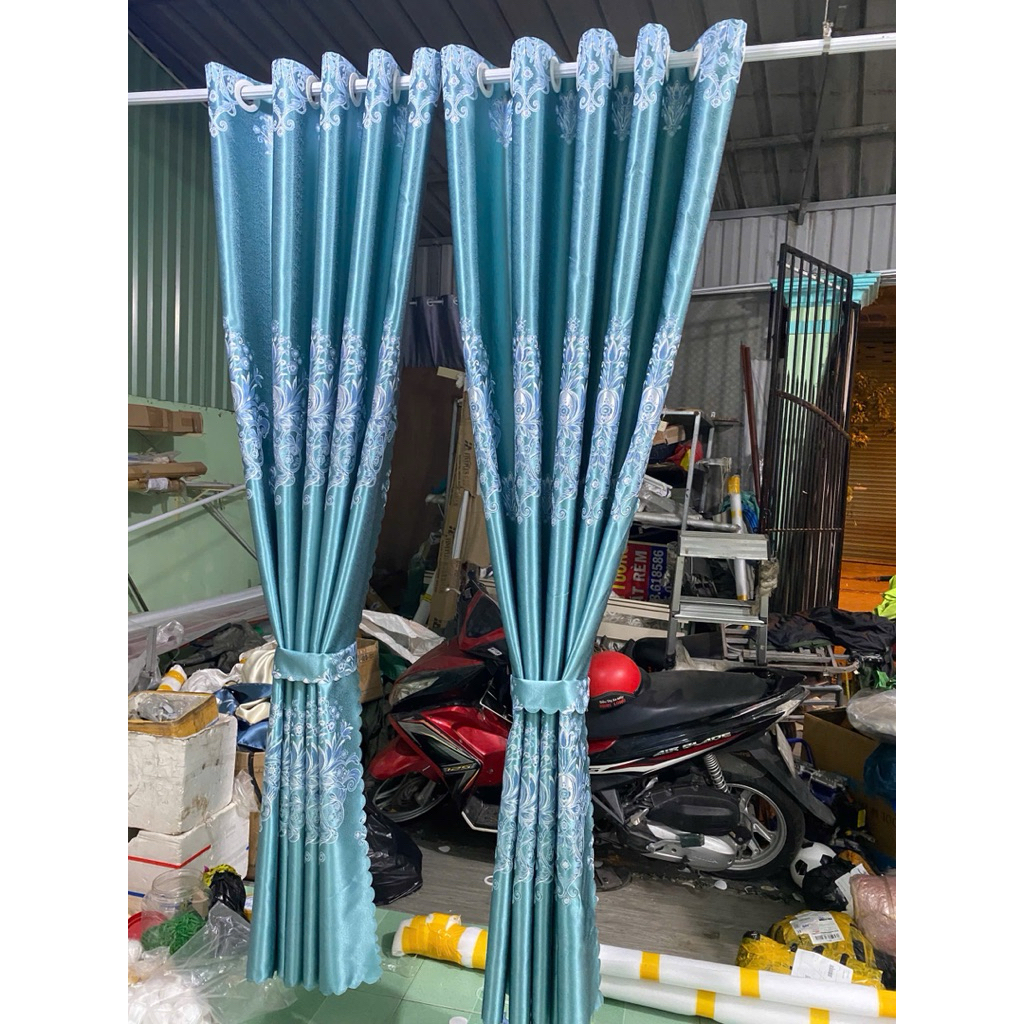 1 TẤM GẤM 3D MÀU XANH DƯƠNG CHƯA CÓ CÂY TREO - TREO 1 TẤM MUA 1 TẤM _TREO 2 TẤM MUA 2 TẤM RÈM CỬA VIỆT HÀN