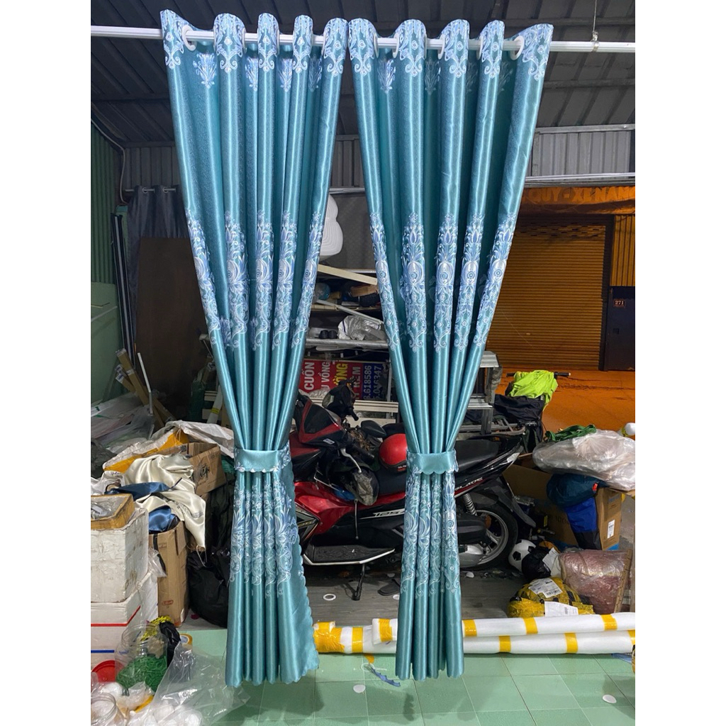 1 TẤM GẤM 3D MÀU XANH DƯƠNG CHƯA CÓ CÂY TREO - TREO 1 TẤM MUA 1 TẤM _TREO 2 TẤM MUA 2 TẤM RÈM CỬA VIỆT HÀN