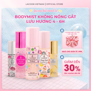 Xịt Thơm LACOON Body Mist 90ML – Hương Nước Hoa Nam Nữ, Không Nồng Gắt, Thơm Hàng Ngày