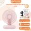 Quạt mini để bàn pin 4000mah dùng liên tục đến 15h, quạt tích điện để bàn cỡ lớn xoay tự động