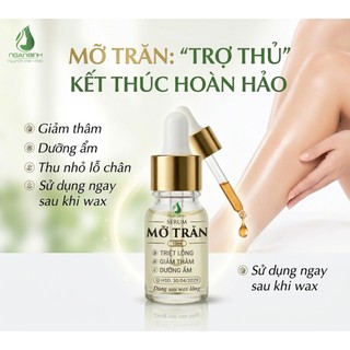 Serum mỡ trăn Ngân Bình 10ml - Ức chế mọc lông, dưỡng ẩm dịu da sau wax