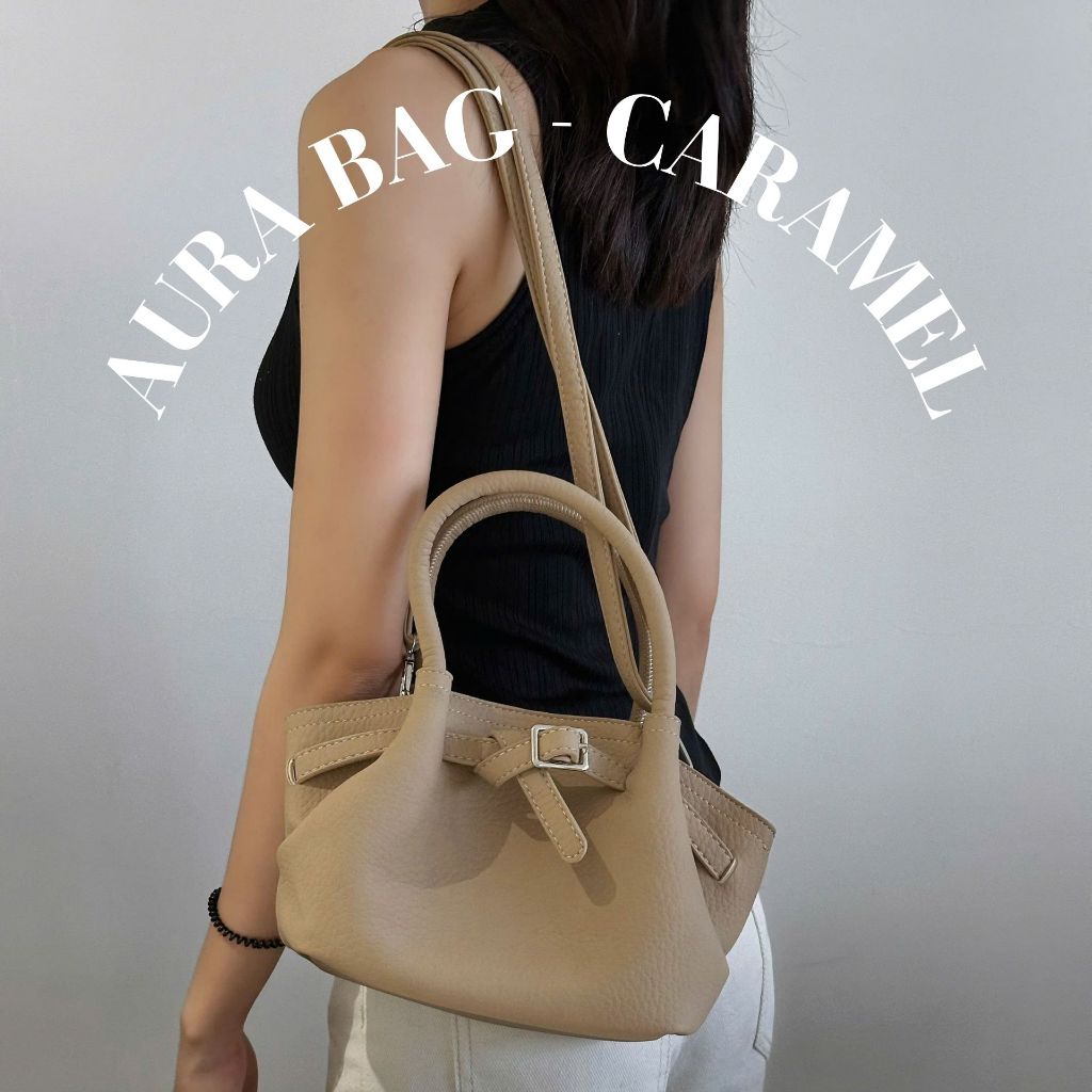 [Kèm dây đeo] Aura Bag - Túi da mềm xách tay / đeo vai thanh lịch sang trọng LEBOW