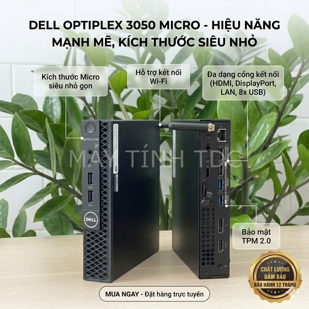 Máy Tính Để Bàn Dell Optiplex 3040 micro CORE I3 6100 RAM 8GB SSD