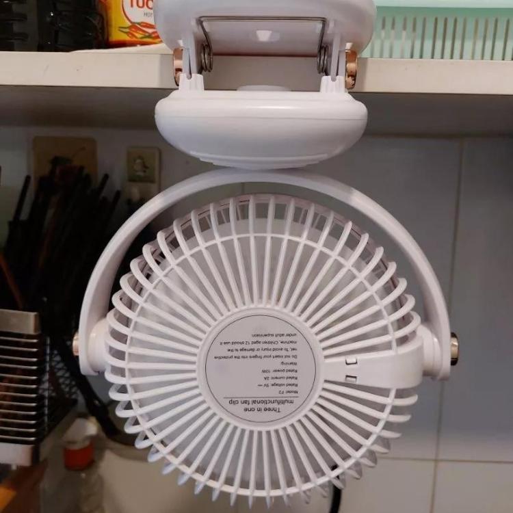 Quạt tích điên thông minh 5 chế độ gió quạt kẹp quạt treo đa chức năng-dung lượng pin 12.000mAH