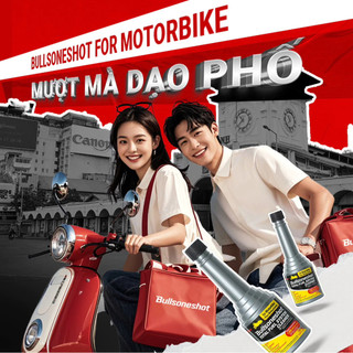 Làm sạch kim Phun Buồng Đốt Xe Máy Bullsoneshot 3 trong 1 cho xe máy  Sạch Động Cơ, tiết kiệm nhiên liệu ,bớt khói