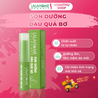 (Lalahome Organic) Son Dưỡng Dầu Quả Bơ, Dưỡng Ẩm, Làm Mềm Môi, Hỗ Trợ Cải Thiện Tình Trạng Môi Khô Nẻ
