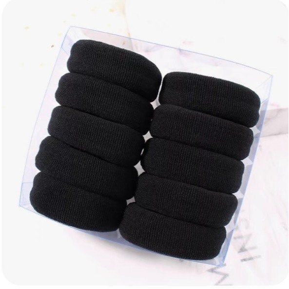 [Peinn] Hộp 10 Dây Cột Tóc Bản To Dày Dặn Bền Đẹp Hàng Cao Cấp