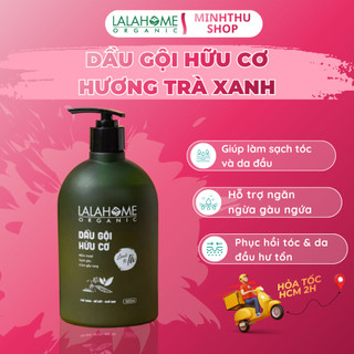 (Lalahome Organic) Dầu Gội Hữu Cơ Hương Trà Xanh 500ml, Ngăn Ngừa Gàu, Rụng, Tóc Chắc Khỏe