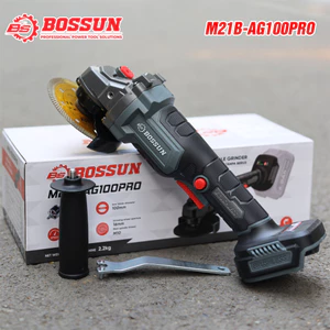 Máy Mài Góc Dùng Pin BOSSUN M21B-AG100PRO 21V Brushless 9000rpm Đĩa 100mm Tặng 2 Pin 6Ah Full Bộ