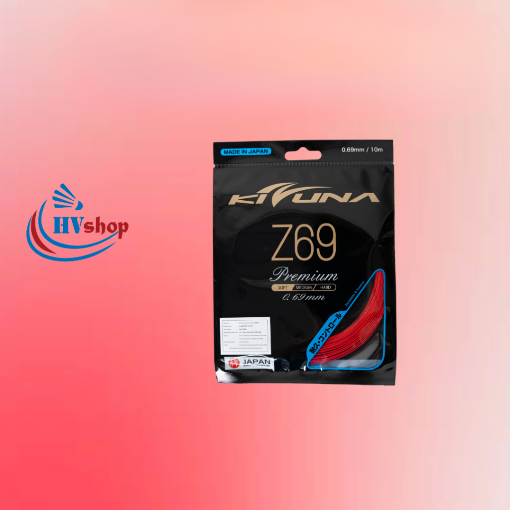 Cước căng vợt cầu lông Kizuna Z69 khả năng kiểm soát vượt trội, độ bền cao - HVShop