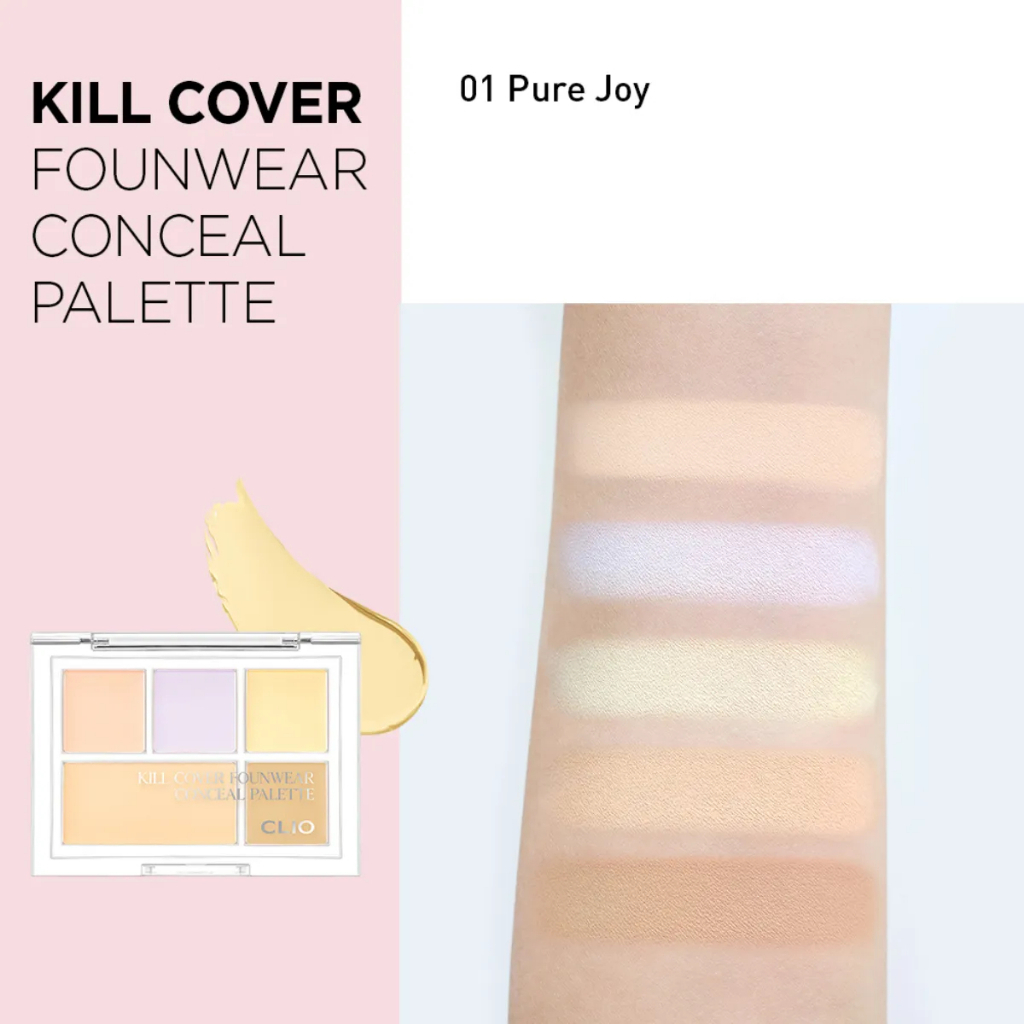 Kem Che Khuyết Điểm Clio Kill Cover Founwear Concealer Palette 6g