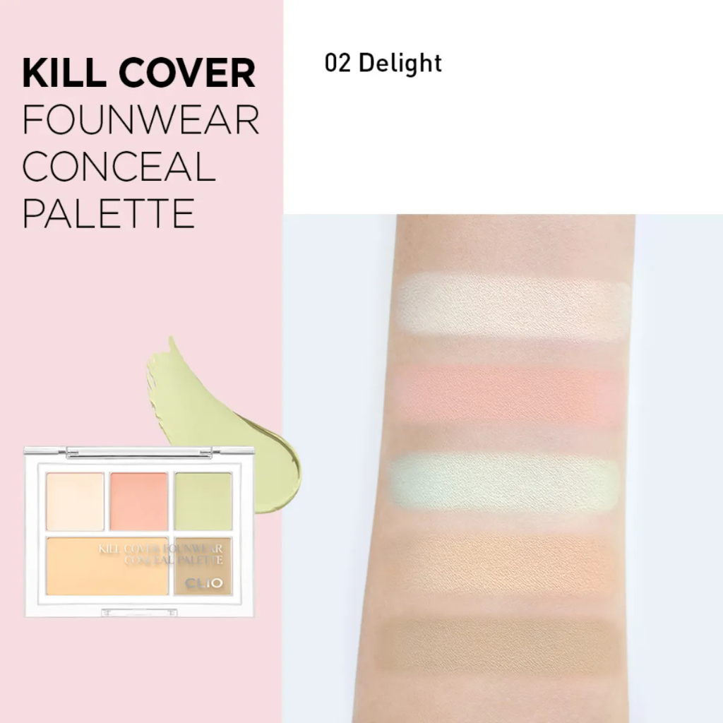 Kem Che Khuyết Điểm Clio Kill Cover Founwear Concealer Palette 6g