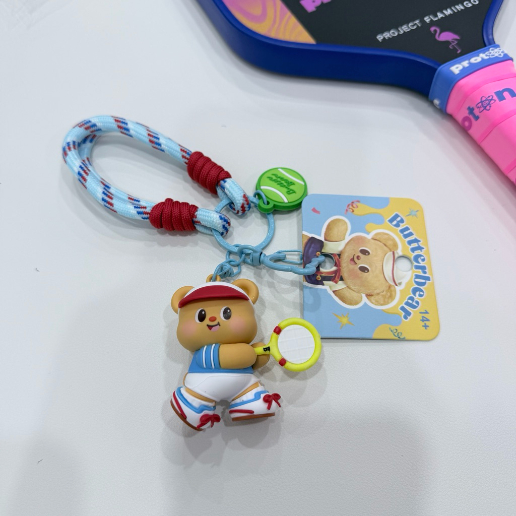 [Hoả Tốc] Móc Khoá 𝐆𝐚̂́𝐮 𝐁𝐔𝐓𝐓𝐄𝐑 𝐁𝐄𝐀𝐑 trang trí balo, Decor túi xách Pickleball