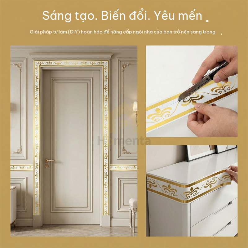 Miếng Dán Chân Tường Cuộn 5m Phào Nẹp Xốp PVC Chống Nước, Chống Dầu Mỡ, Dễ Lau Chùi, Keo Tự Dính Chắc, KT 10cm