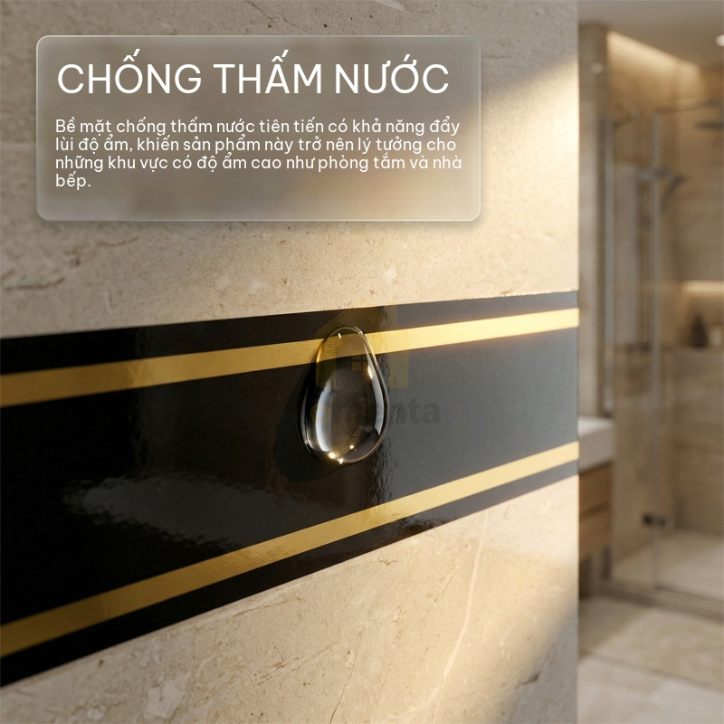 Miếng Dán Chân Tường Cuộn 5m Phào Nẹp Xốp PVC Chống Nước, Chống Dầu Mỡ, Dễ Lau Chùi, Keo Tự Dính Chắc, KT 10cm