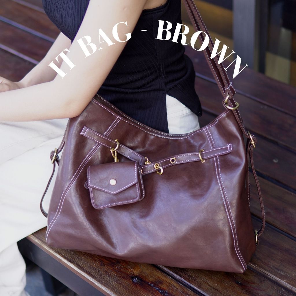 [Kèm Túi Mini] Túi Tote Da Đeo Vai | Leather Tote | Đựng Vừa Laptop 13 inch | Phù Hợp Đi Làm Đi Học (LEBOW)