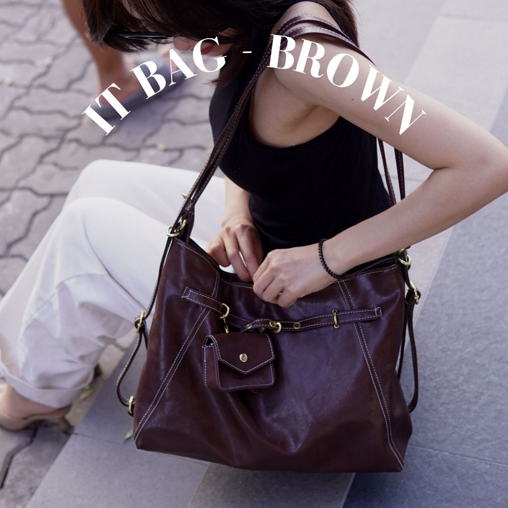 [Kèm Túi Mini] Túi Tote Da Đeo Vai | Leather Tote | Đựng Vừa Laptop 13 inch | Phù Hợp Đi Làm Đi Học (LEBOW)