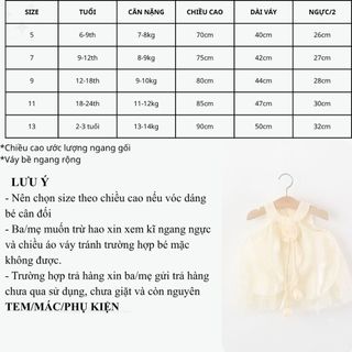 Váy bé gái dự tiệc sinh nhật 3th-3 tuổi cổ tròn vải tơ óng phối lưới kiểu dáng bông hoa D1294