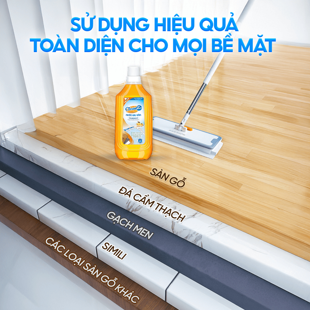 [XẢ KHO] Nước Lau Sàn CleanZ Chiết Xuất Thiên Nhiên Sạch Bóng, Thơm Lâu, Lành Tính Cho Da (1L)