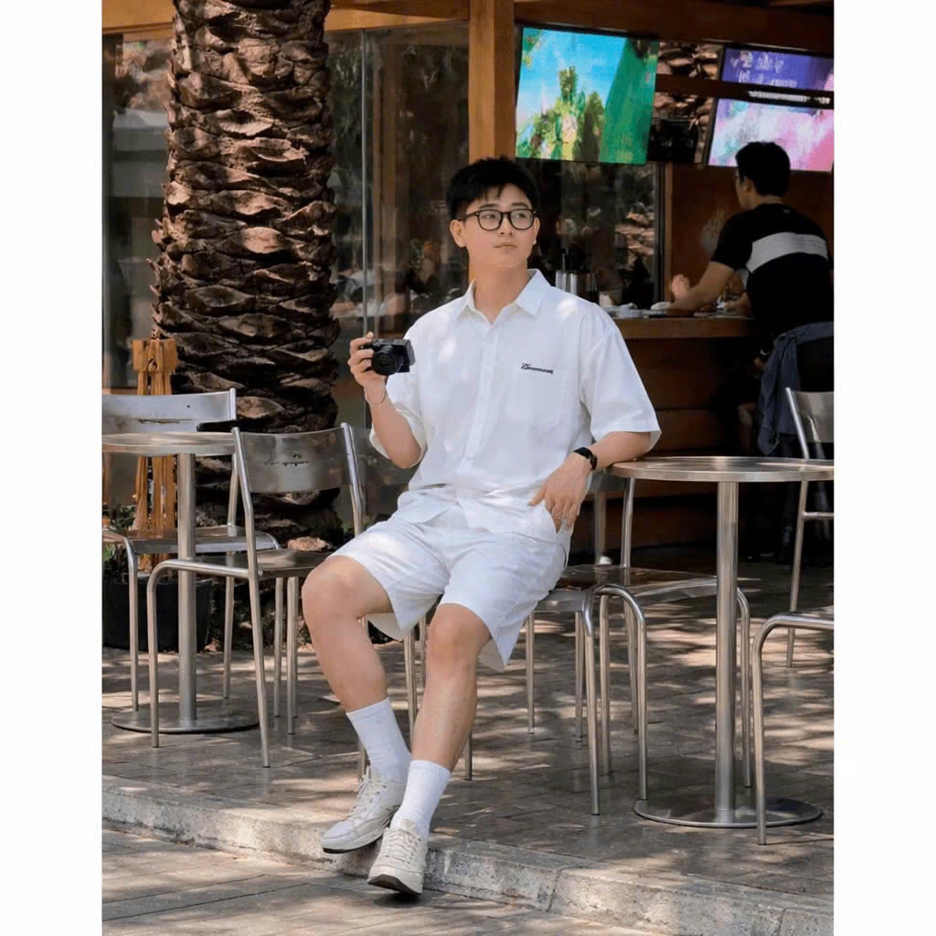 Set Bộ Sơ Mi Cộc Tay + Quần Short Lưng Chun Chất Kaki 2 Da Form Đẹp Mùa Hè Halley J67