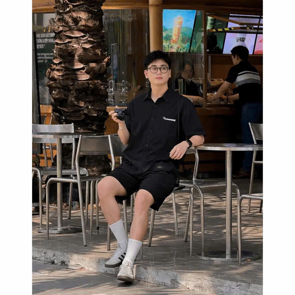 Set Bộ Sơ Mi Cộc Tay + Quần Short Lưng Chun Chất Kaki 2 Da Form Đẹp Mùa Hè Halley J67