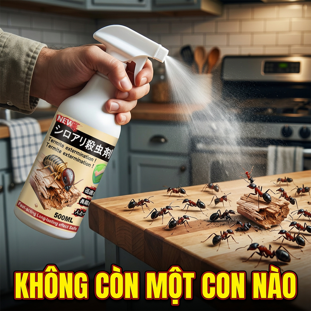 🐜 Xịt diệt kiến 500ml – Khuyến mãi đặc biệt, diệt sạch kiến trong nhà & ban công, an toàn ✅