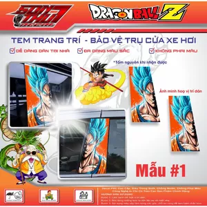 DECAL DÁN TRANG TRÍ - BẢO VỆ TRỤ CỬA XE HƠI HÌNH NGỌC RỒNG (3 LỚP - SIÊU NÉT - CỰC ĐẸP)