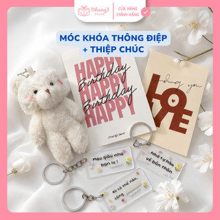 Móc Khóa Thông Điệp & Thiệp Quà Tặng, Phụ Kiện Gói Quà Cute - Tặng Bạn Gái, Bạn Thân, Người Yêu