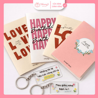 Móc Khóa Thông Điệp & Thiệp Quà Tặng, Phụ Kiện Gói Quà Cute - Tặng Bạn Gái, Bạn Thân, Người Yêu